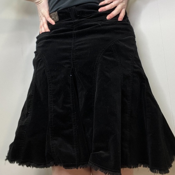 Vintage Corduroy Black Pleated Skirt by For Joseph Size 8 - Picture 5 of 16
